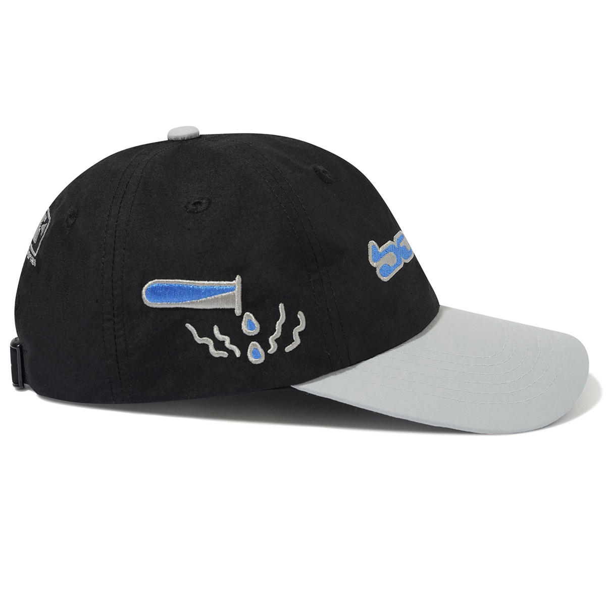 Butter Goods Corrosive 6 Panel Cap Black/Grey