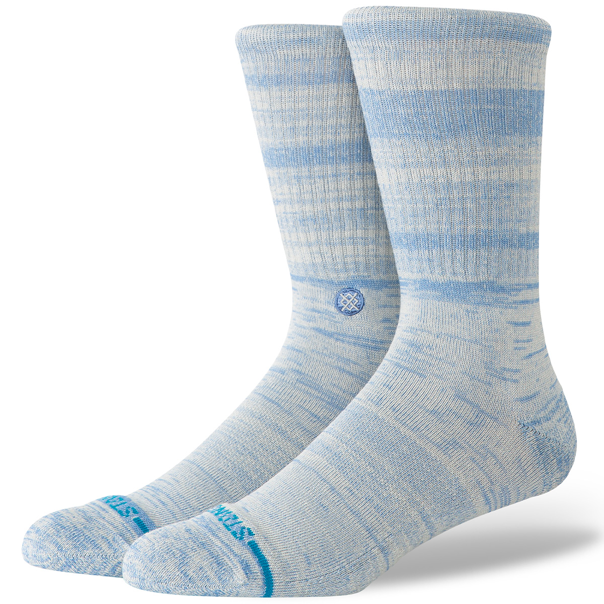 Stance Marled Crew Socks Grey/Blue
