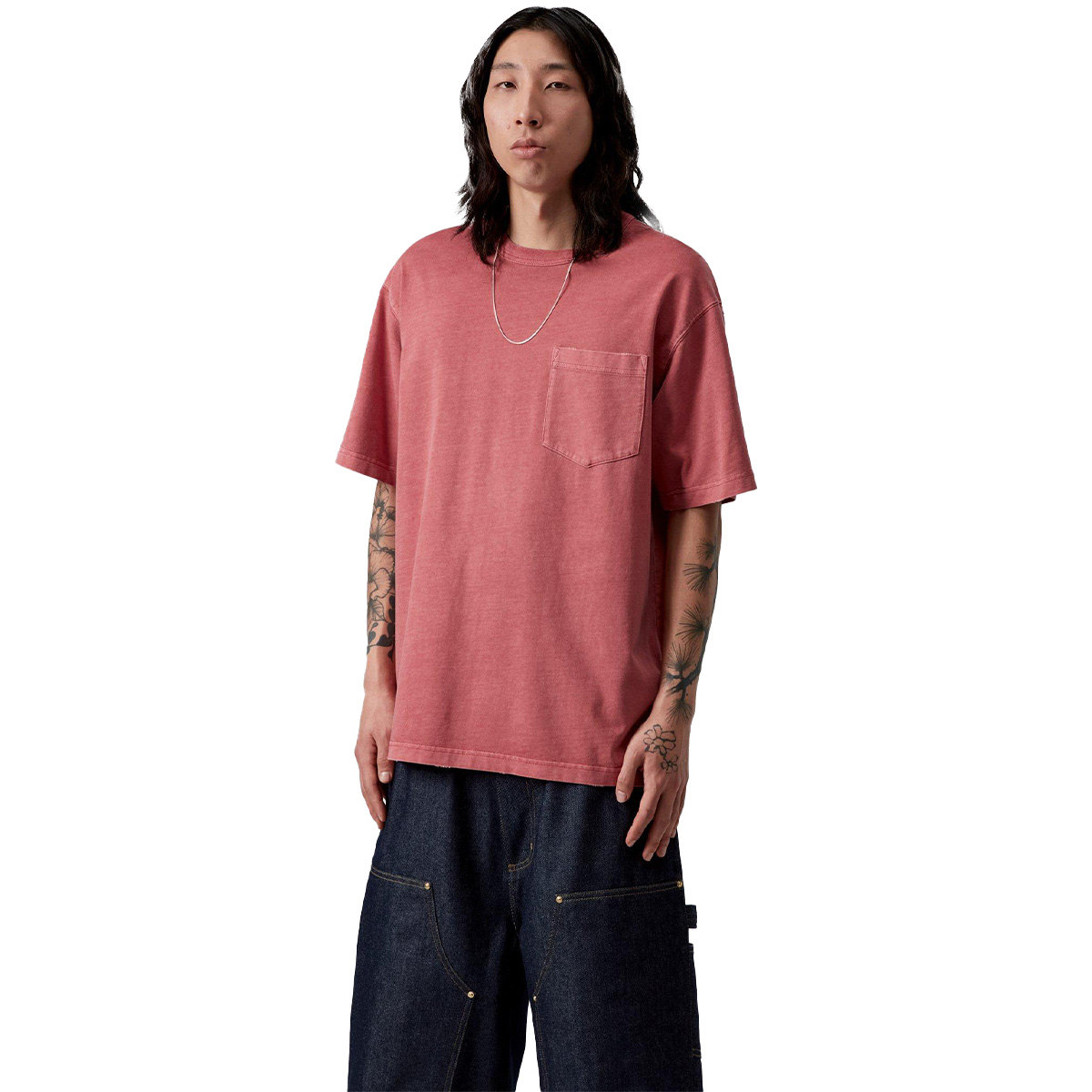 Carhartt WIP Torion Pocket T-Shirt Marsala Grind Wash