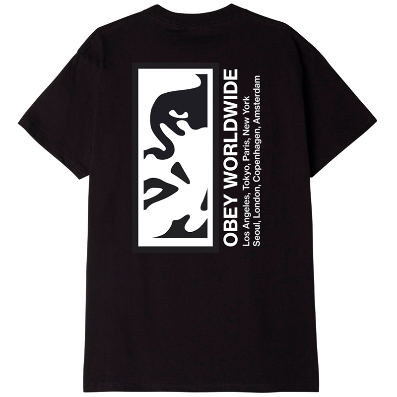 Obey Half Face Icon T-Shirt Black Obey Half Face Icon T-Shirt Black