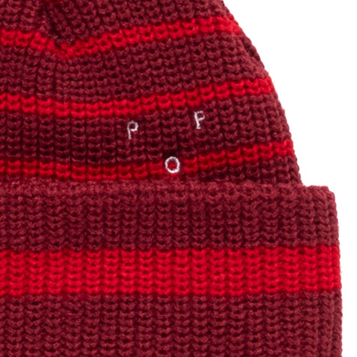 POP Striped Beanie Fudge/Goji Berry