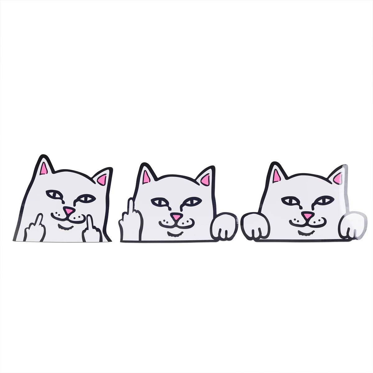 RipnDip Peeking Nermal Car Stickers Pack White RipnDip Peeking Nermal Car Stickers Pack White