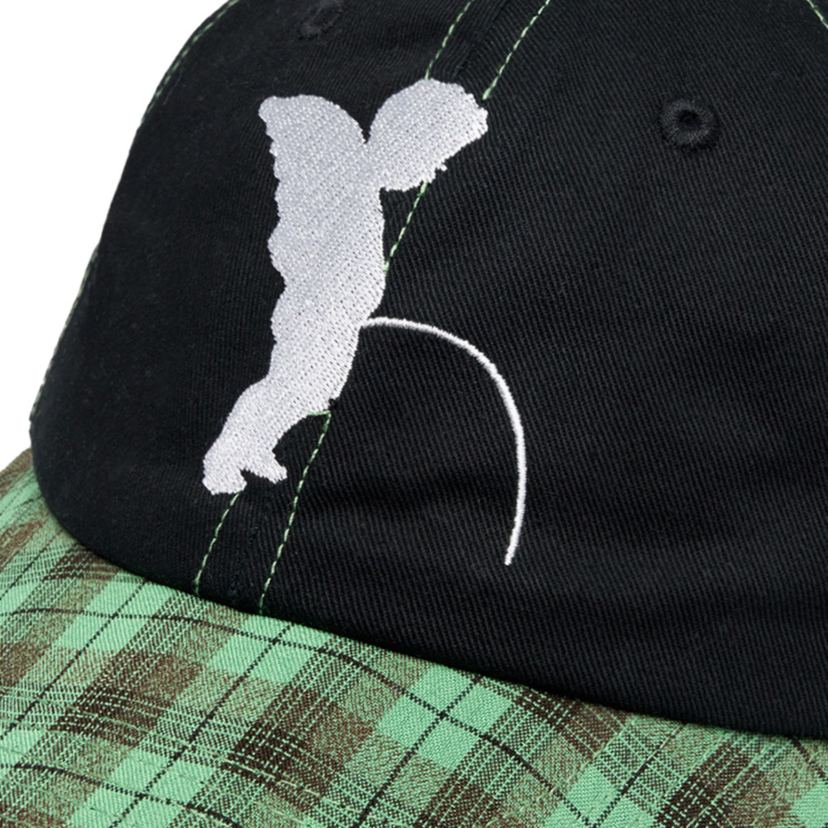 Token Pissing Angel Cap Black Green Plaid
