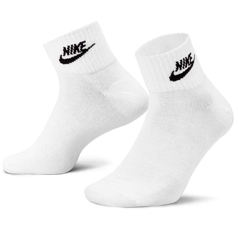 Nike SB Everyday Essential Ankle Socks White/Black 3-Pack