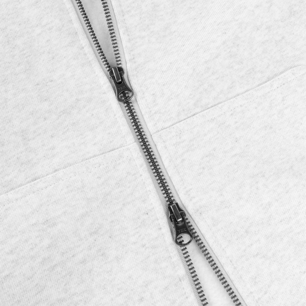 Dime Cursive Small Logo Zip Hooded Sweater Ash