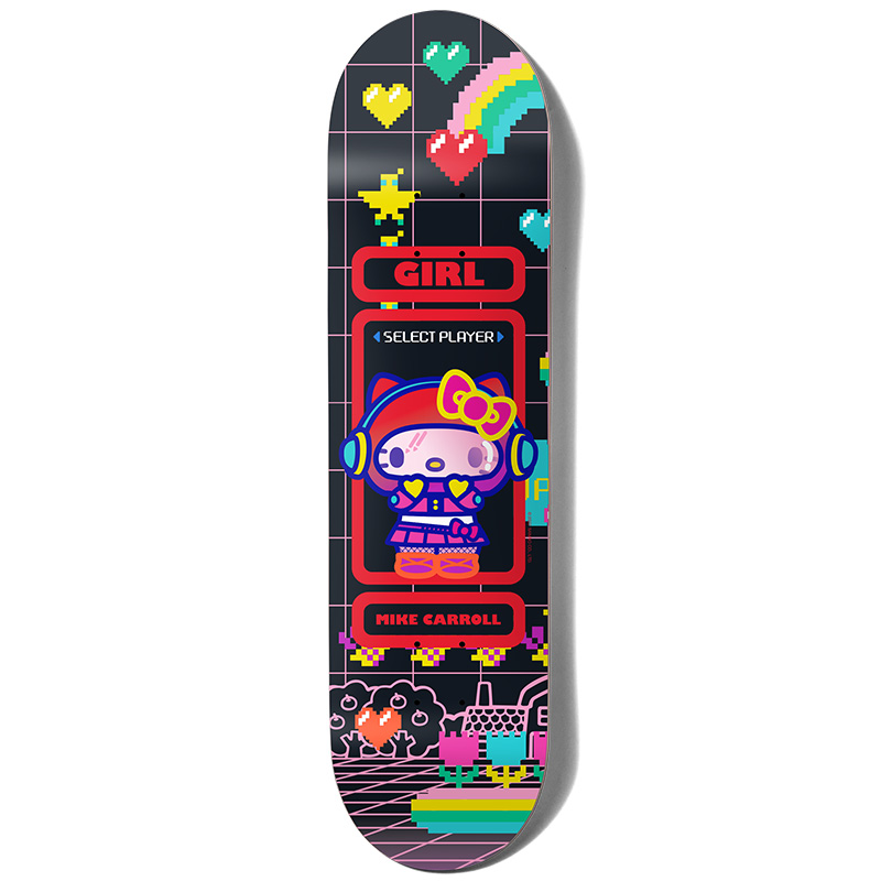 Girl Carroll Sanrio Kawaii Arcade Skateboard Deck 8.0 Girl Carroll Sanrio Kawaii Arcade Skateboard Deck 8.0