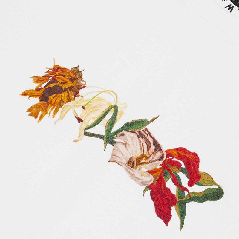Dancer Dying Flowers T-Shirt White Dancer Dying Flowers T-Shirt White