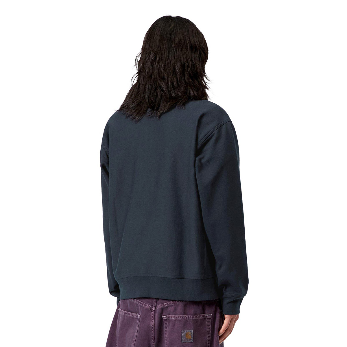 Carhartt WIP Half Zip American Script Sweater Deep Night