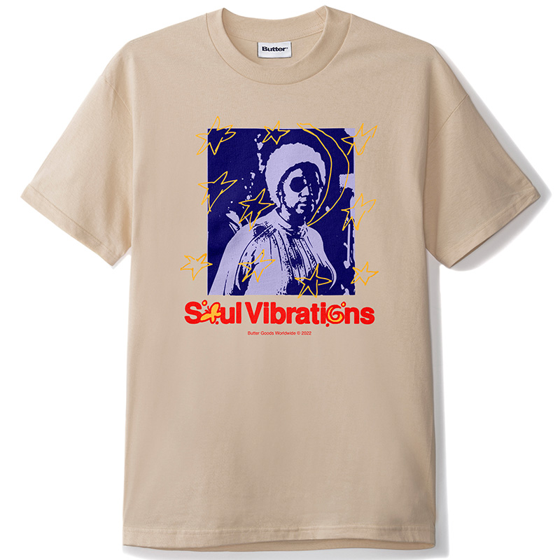 Butter Goods Soul Vibrations T-shirt Sand Butter Goods Soul Vibrations T-shirt Sand