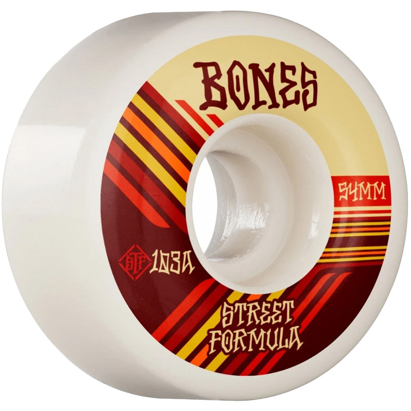 Bones STF Retros V4 Wide Wheels 103a White 54mm Bones STF Retros V4 Wide Wheels 103a White 54mm
