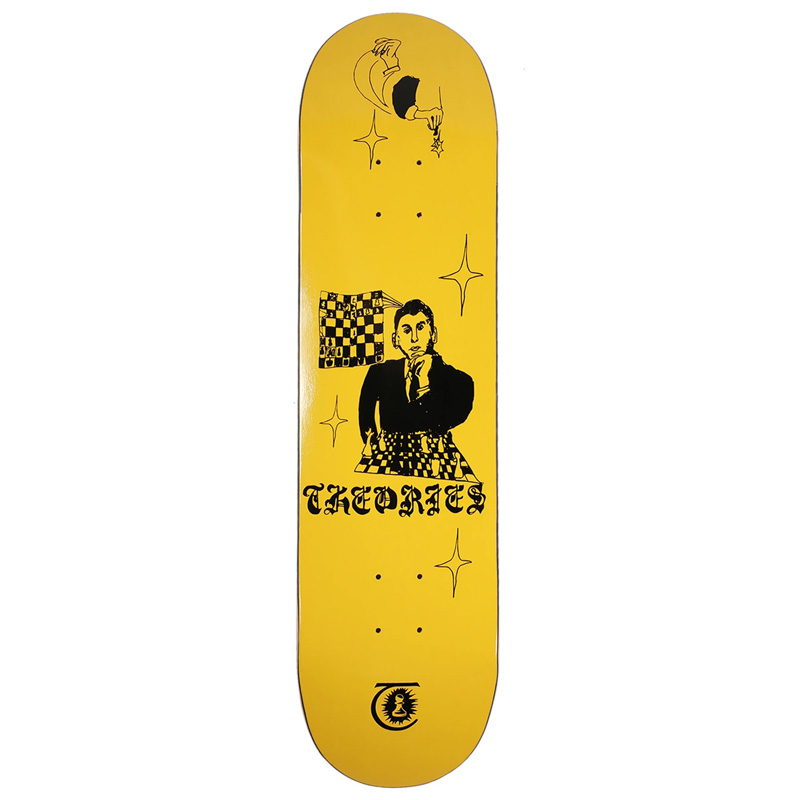 Theories Final Gambit Skateboard Deck Yellow 8.25