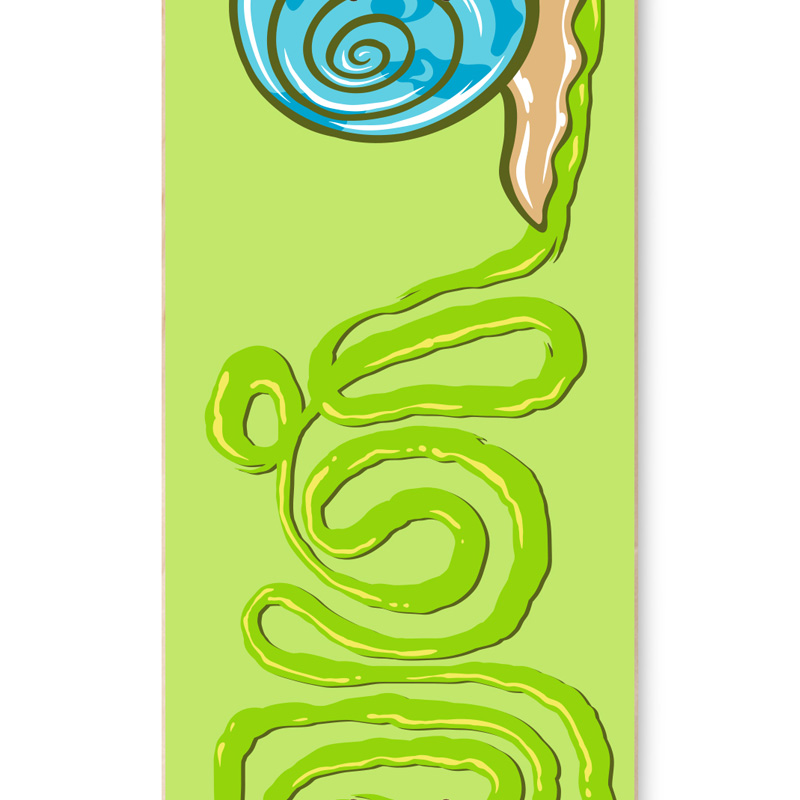 Enjoi Snail Trail HYB Skateboard Deck Green 8.0