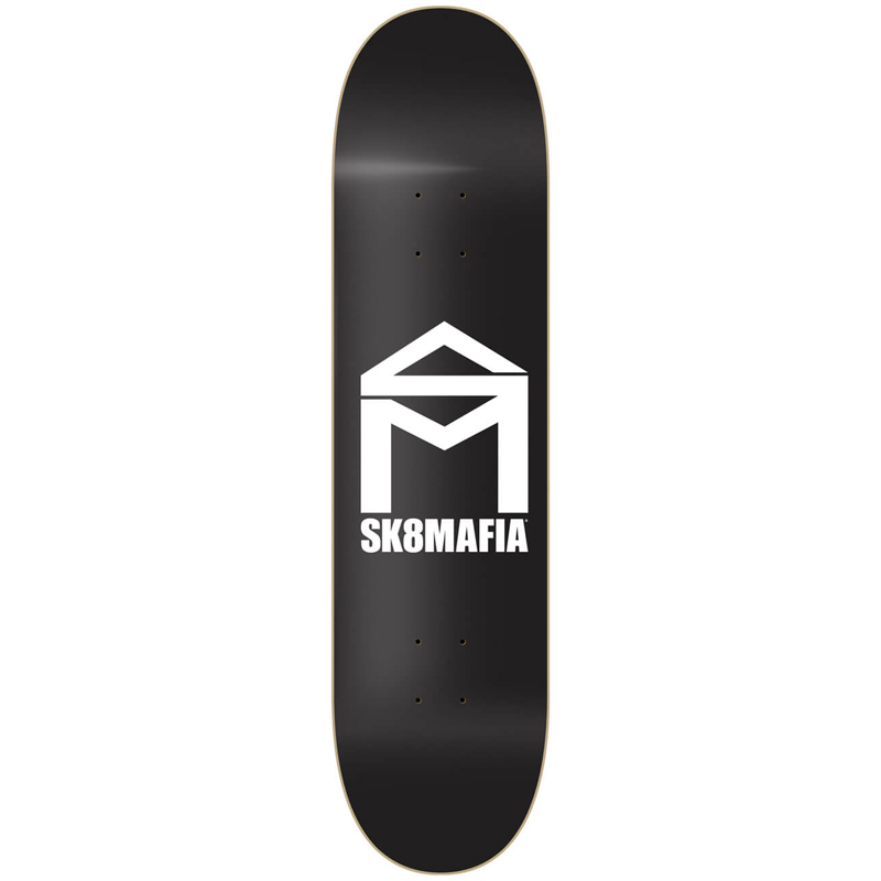 Sk8Mafia House Logo Skateboard Deck Black 8.0