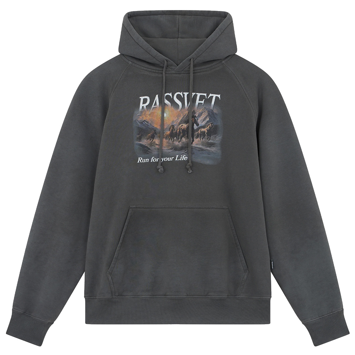 Rassvet Horses Raglan Hooded Sweater Black Rassvet Horses Raglan Hooded Sweater Black
