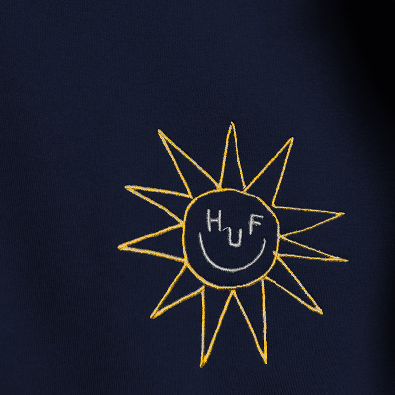 HUF Sun God Crewneck Sweater Navy HUF Sun God Crewneck Sweater Navy