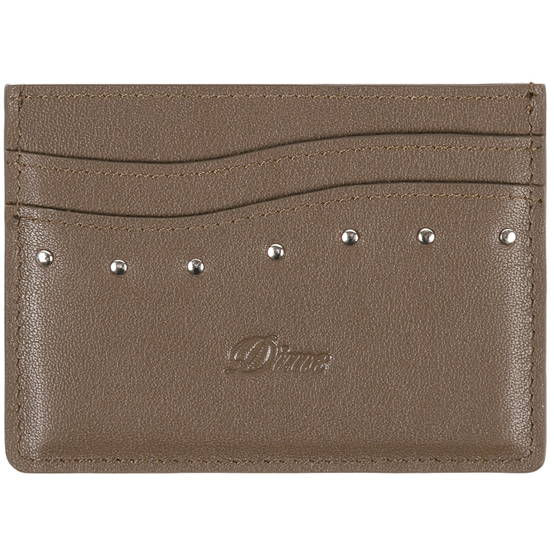 Dime Studded Cardholder Brown Dime Studded Cardholder Brown
