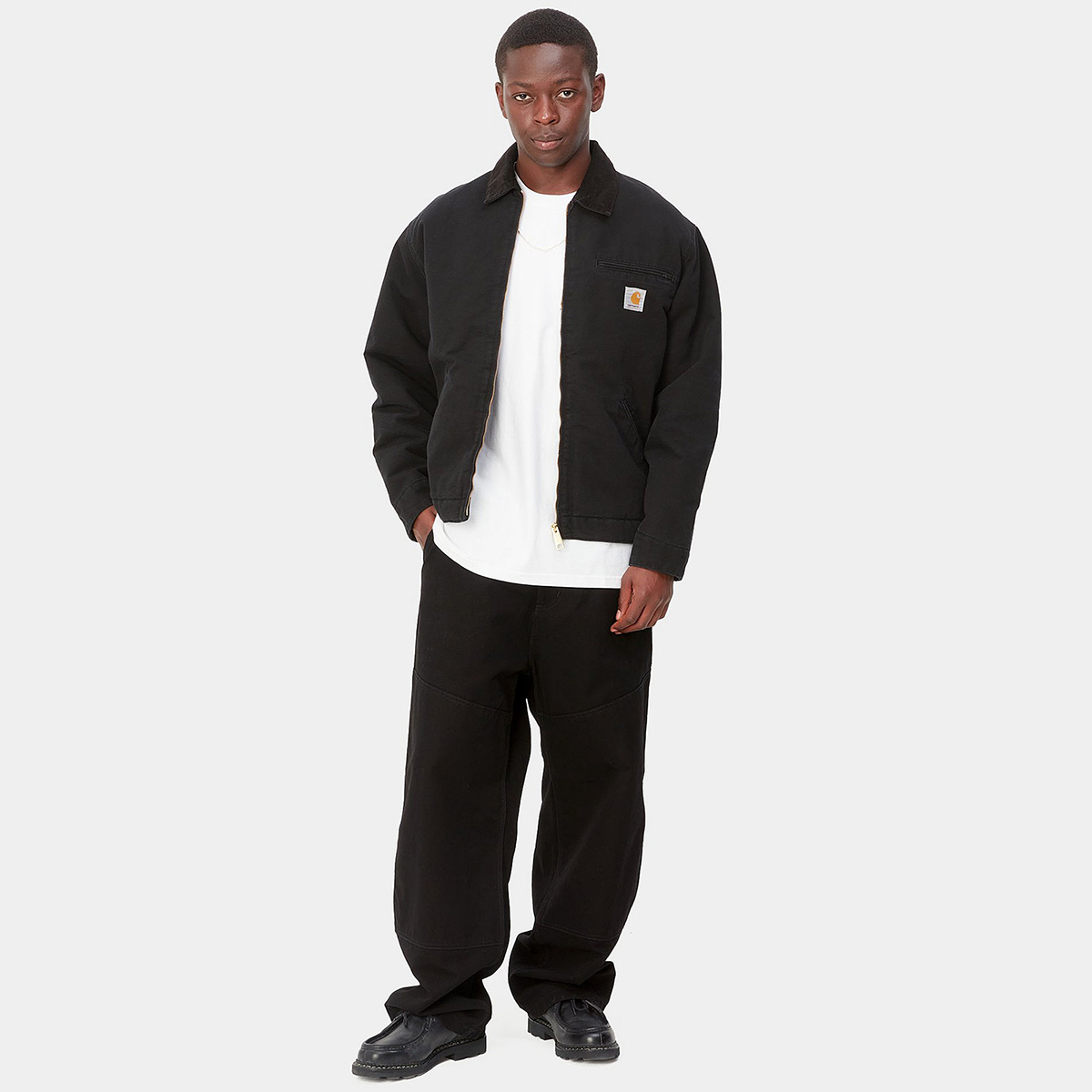 Carhartt WIP Detroit Jacket Black/Black Aged Canvas Carhartt WIP Detroit Jacket Black/Black Aged Canvas