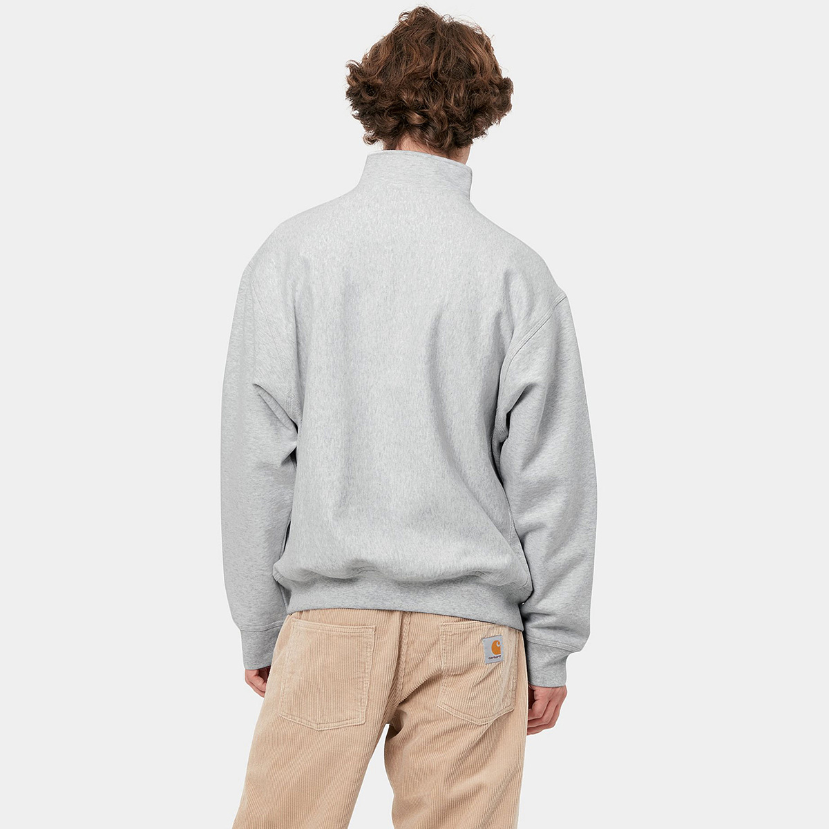 Carhartt WIP American Script Zip Sweater Ash Heather Carhartt WIP American Script Zip Sweater Ash Heather