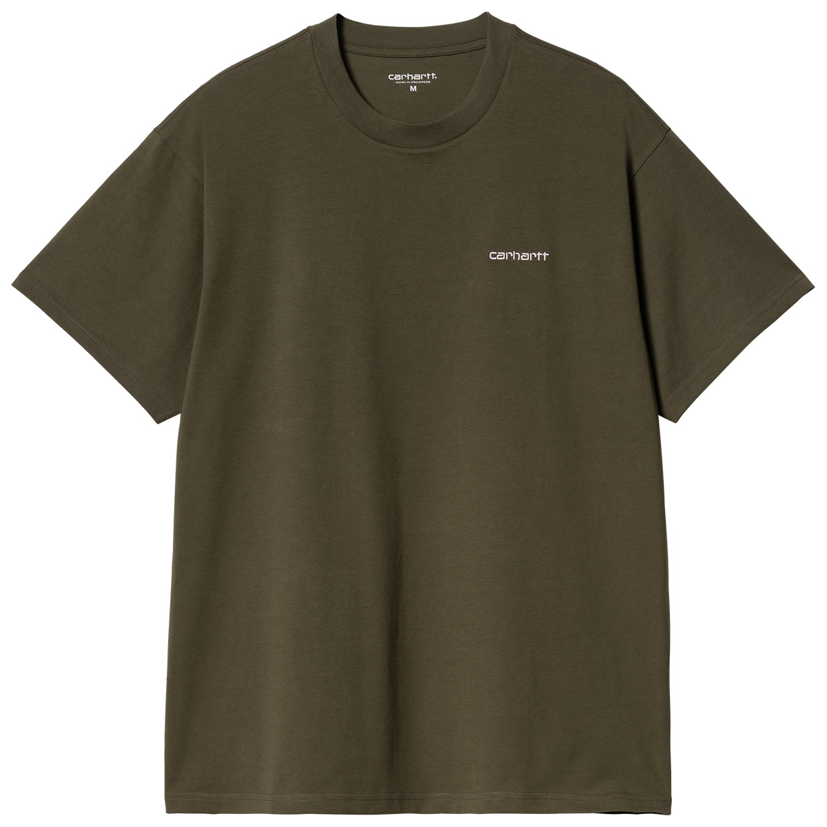 Carhartt WIP Script Embroidery T-Shirt Turtle/Air Pink Carhartt WIP Script Embroidery T-Shirt Turtle/Air Pink