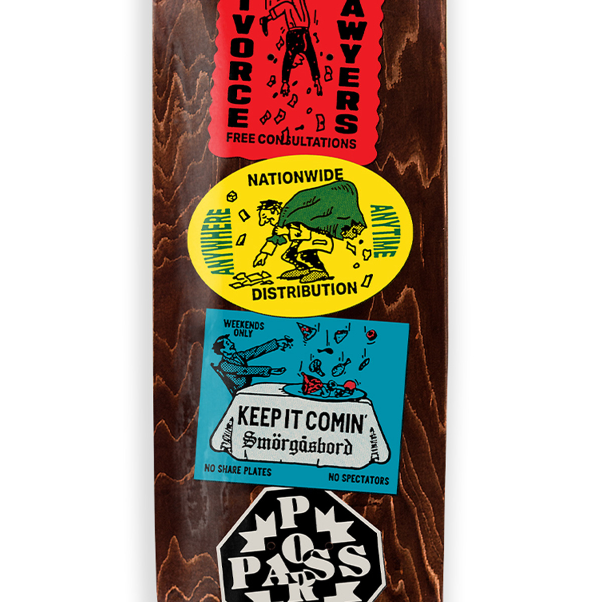 Pass Port Distribution Coaster Series Skateboard Deck 8.25