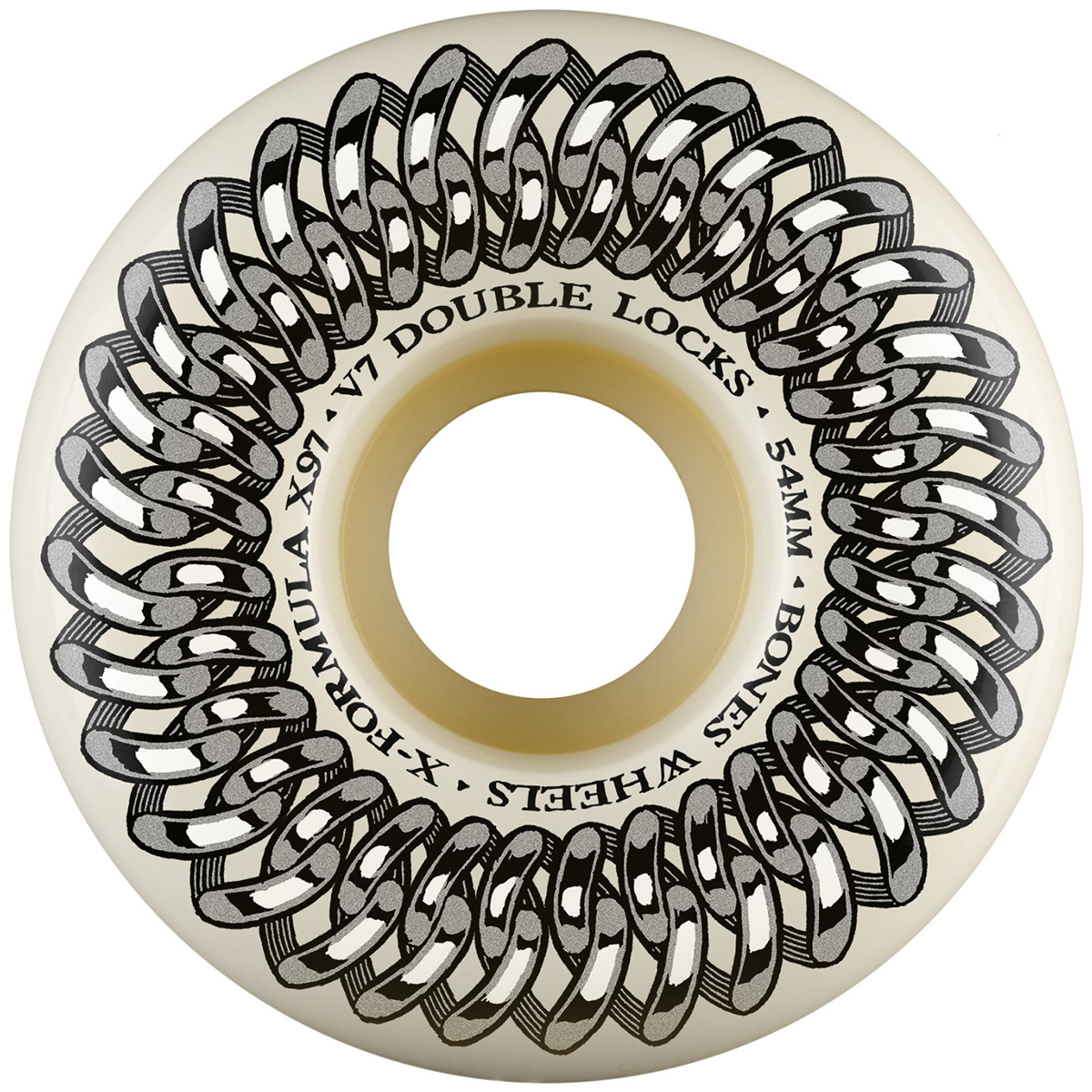 Bones X Formula V7 Double Lock Wheels Silver 97A 54mm