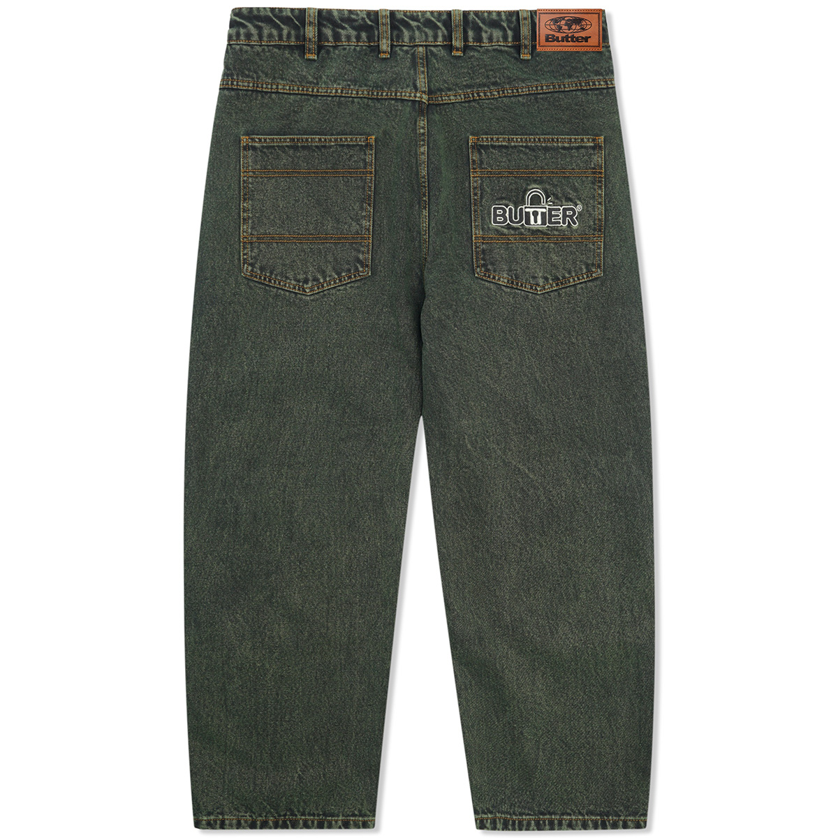 Butter Goods Lock Baggy Denim Jeans Washed Ivy Butter Goods Lock Baggy Denim Jeans Washed Ivy