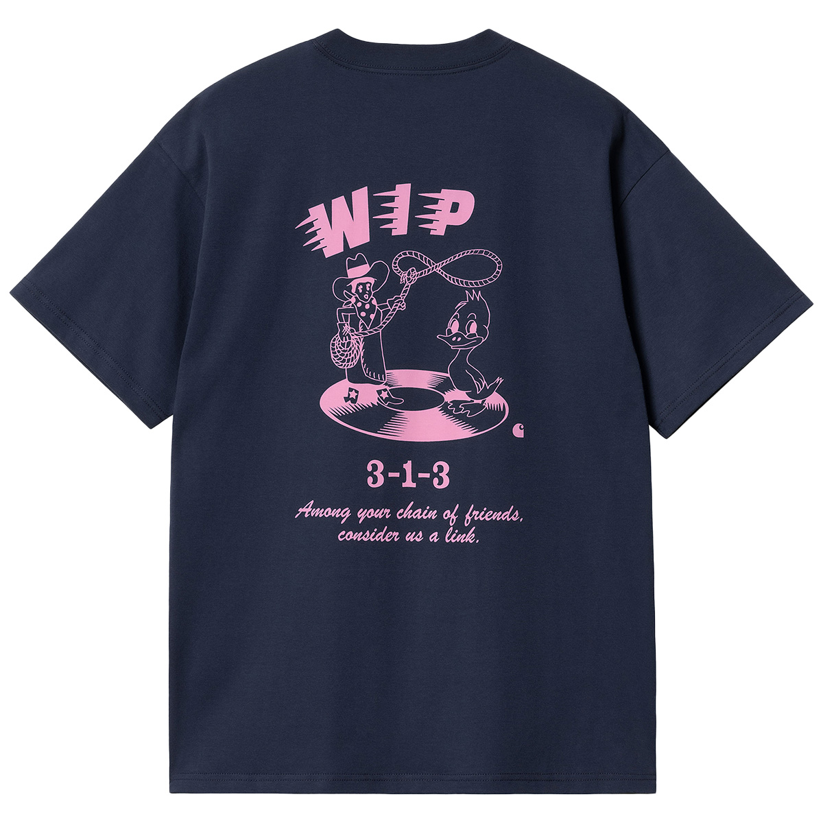 Carhartt WIP Friendship T-Shirt Air Force Blue/Light Pink