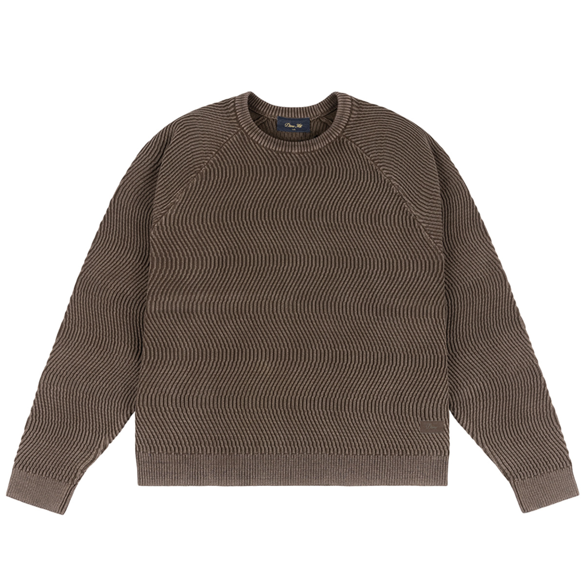 Dime Wave Knit Sweater Brown