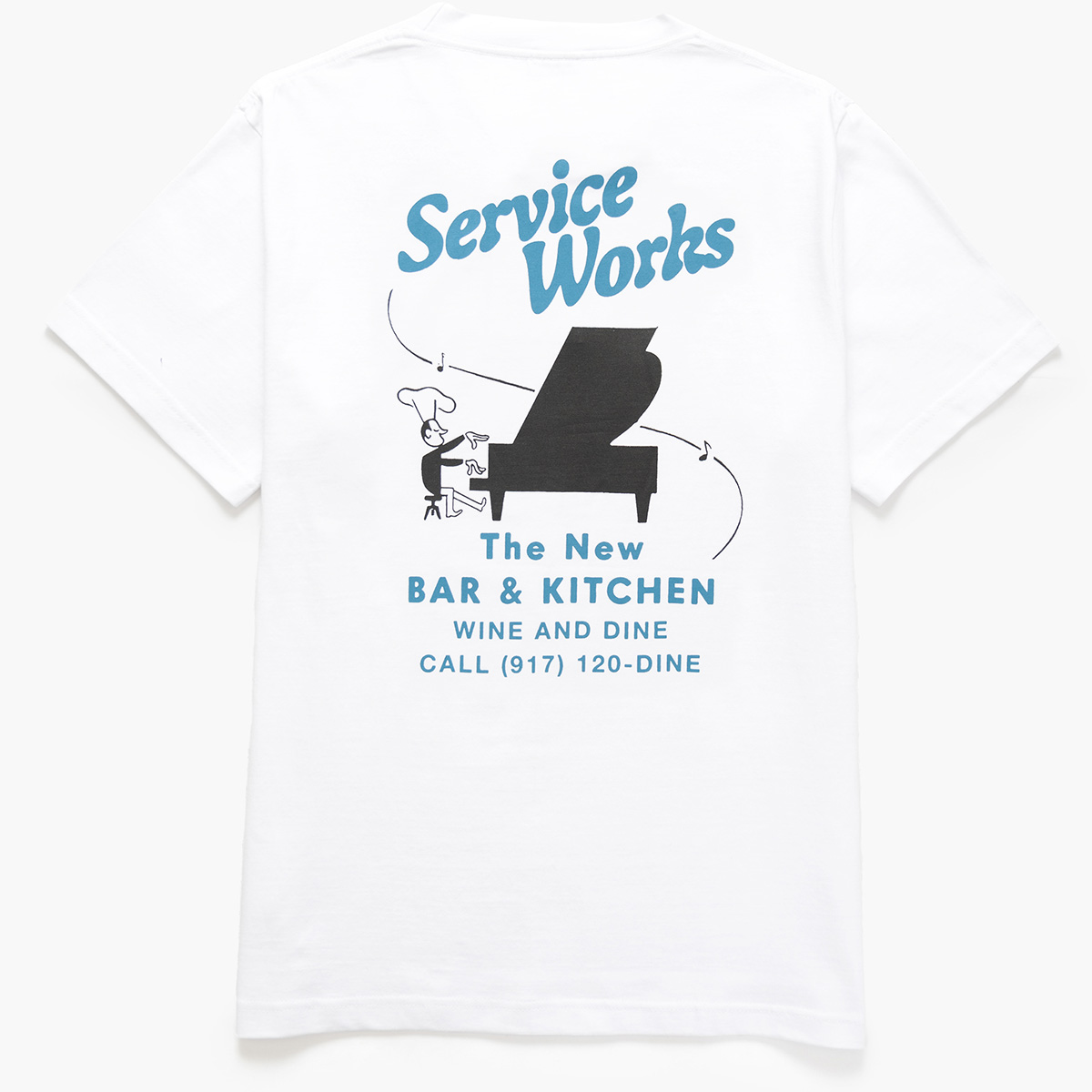 Service Works Bar + Kitchen T-Shirt White Service Works Bar + Kitchen T-Shirt White