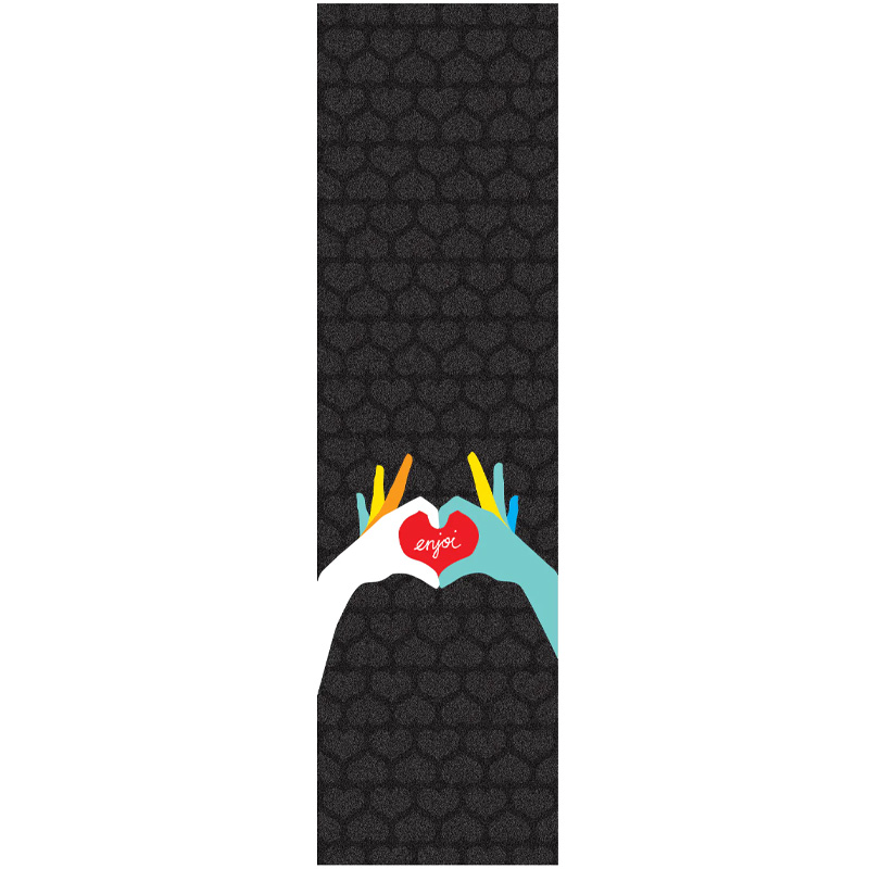 Enjoi Heart Hands Grip Tape Sheet Black Enjoi Heart Hands Grip Tape Sheet Black