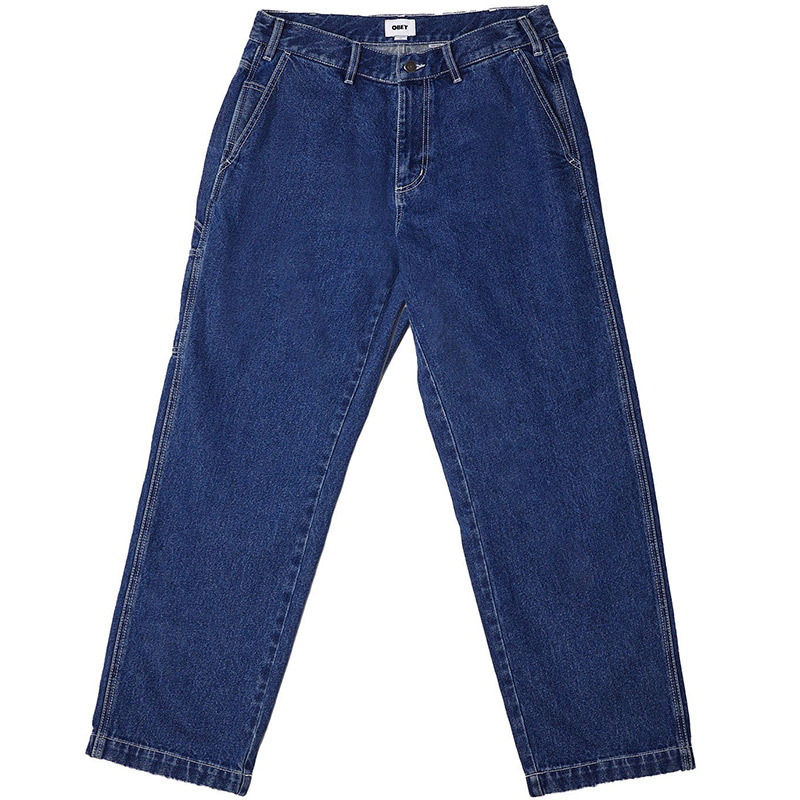 Obey Hardwork Carpenter Denim Pants Stonewash Indigo Obey Hardwork Carpenter Denim Pants Stonewash Indigo
