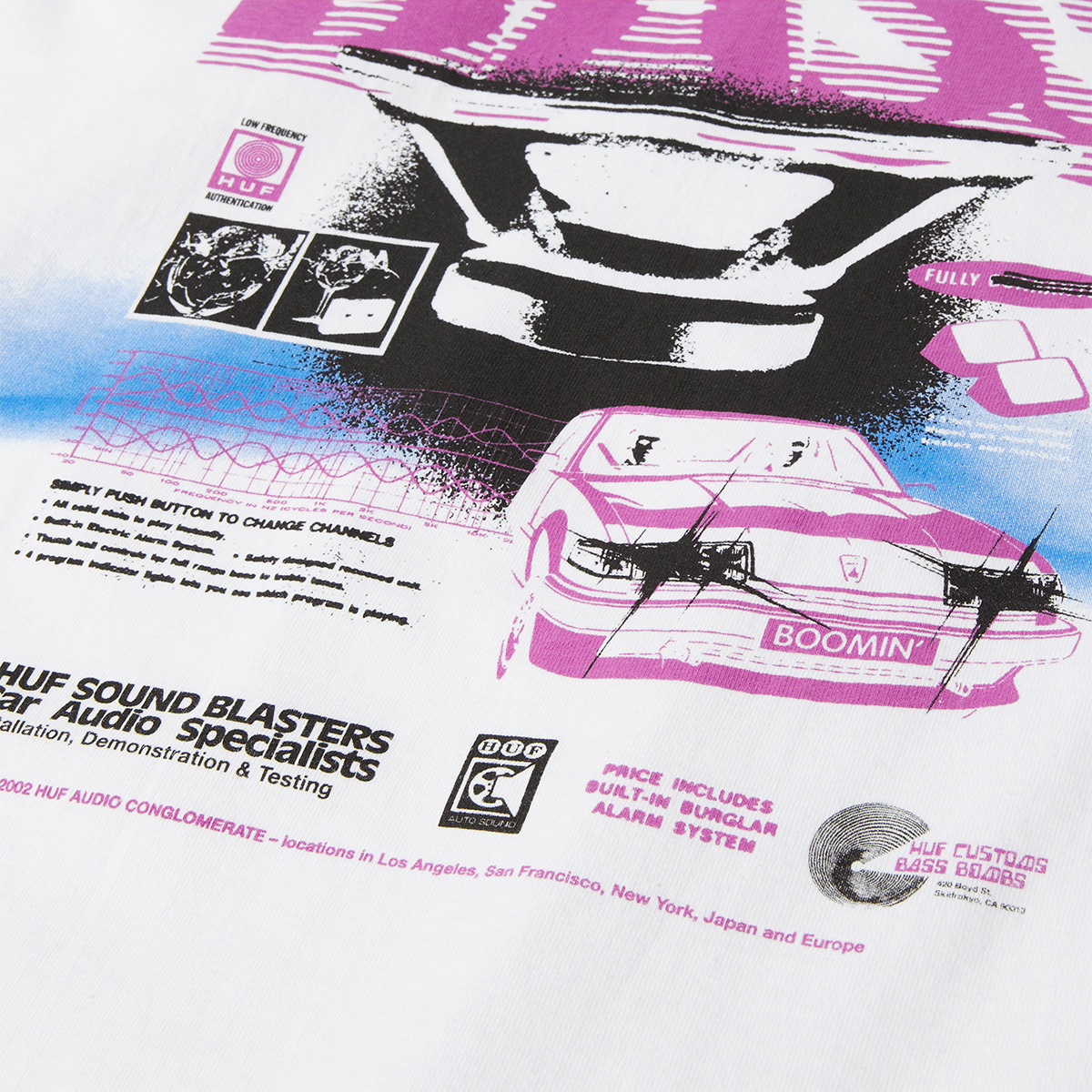 HUF Bass Power T-Shirt White HUF Bass Power T-Shirt White