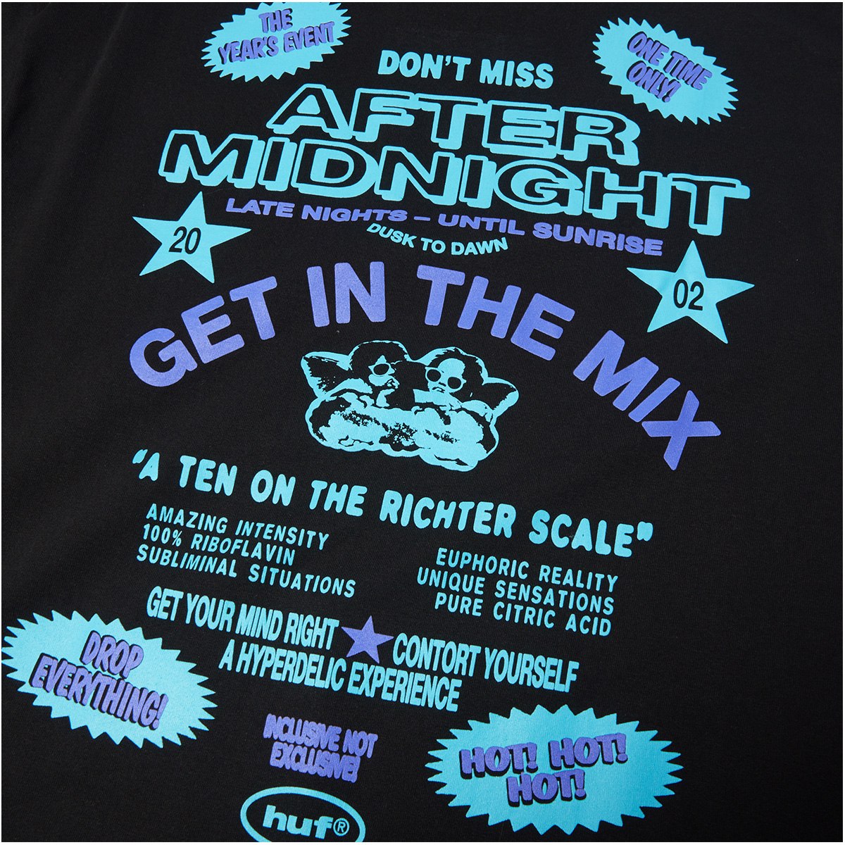 HUF After Midnight T-Shirt Black