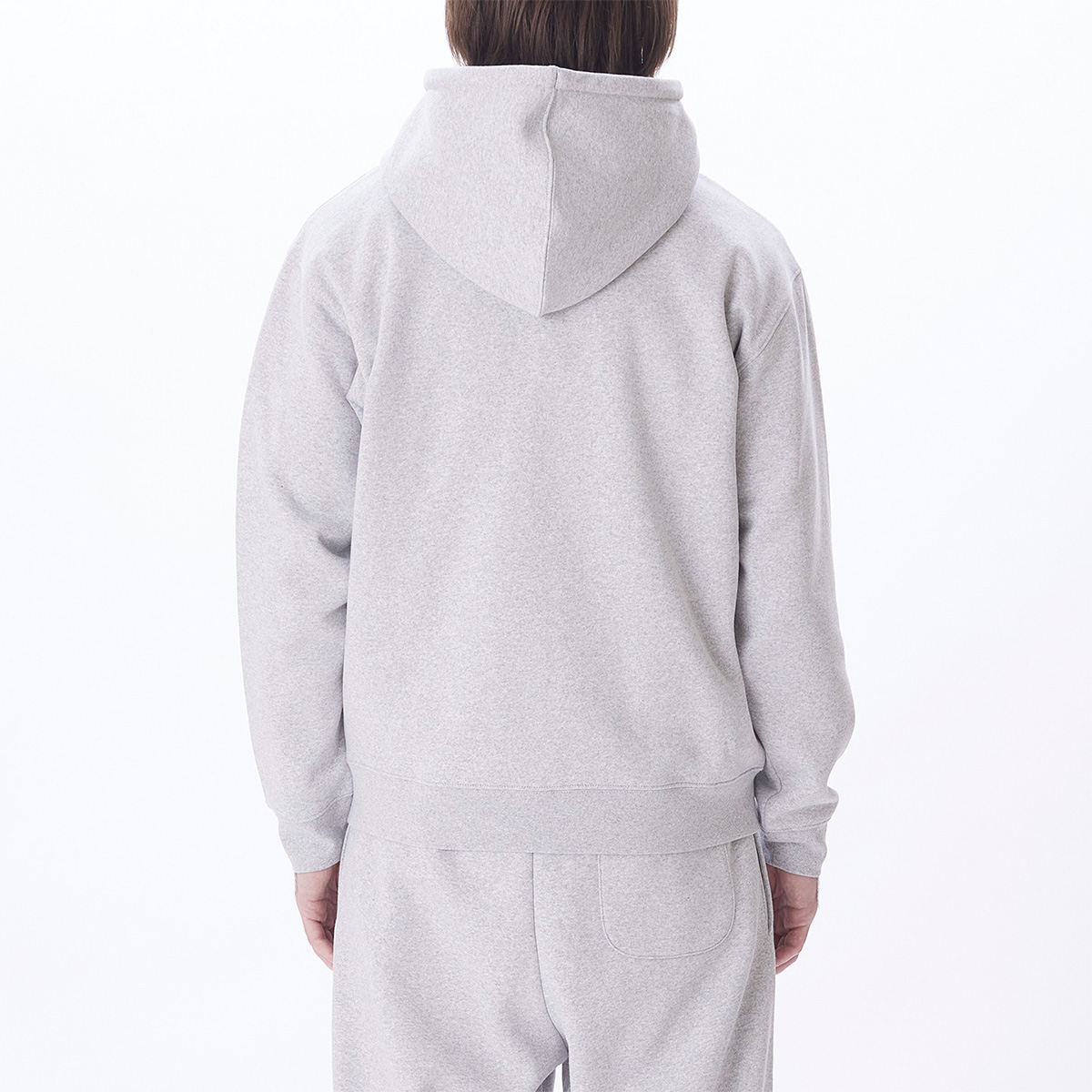 Obey Established Works Bold Zip Hoodie Fleece Ash Grey