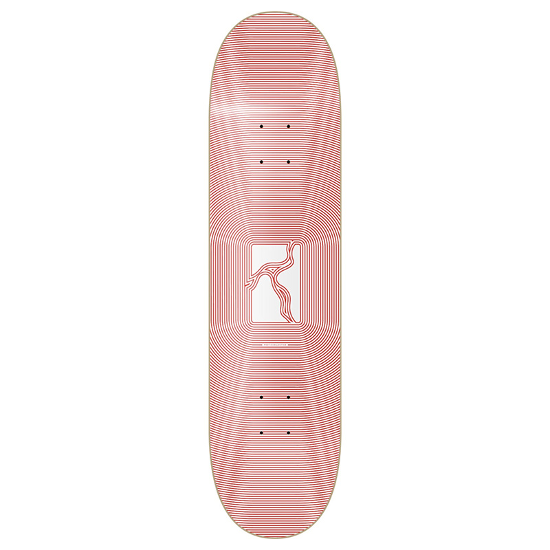 Poetic Optical Skateboard Deck Red 8.25