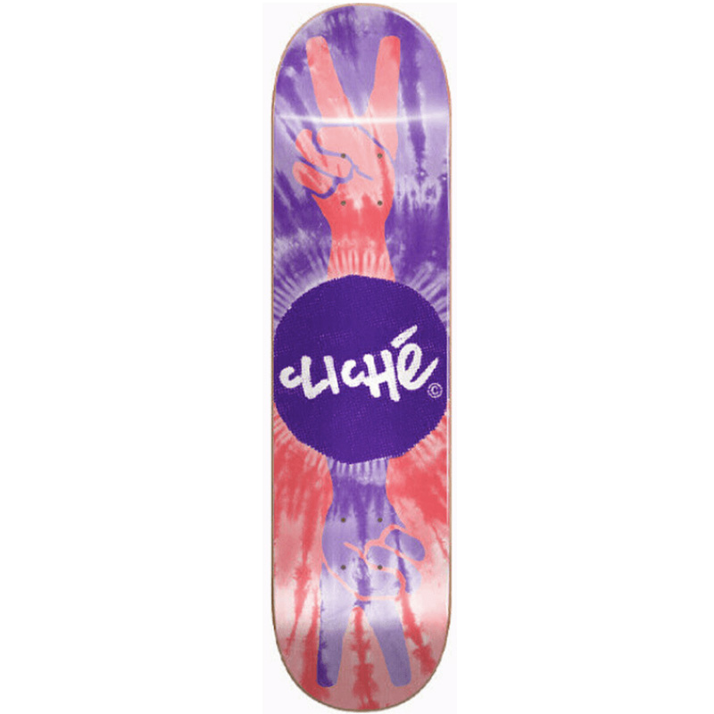 Clich��� Peace RHM Skateboard Deck Purple/Red 8.5