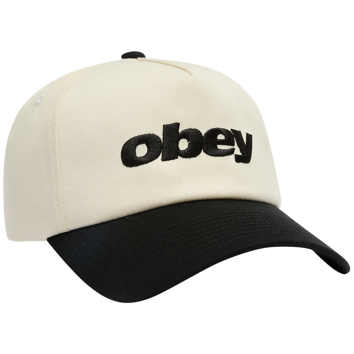 Obey Delta 5 Panel Snapback Black