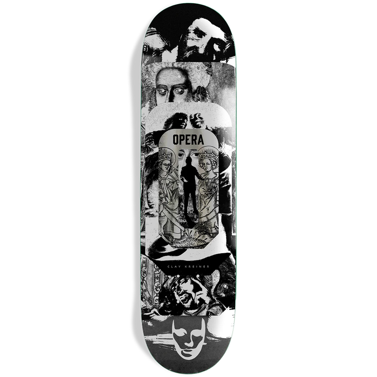 Opera Clay Kreiner Stacked Skateboard Deck Black/White 8.5