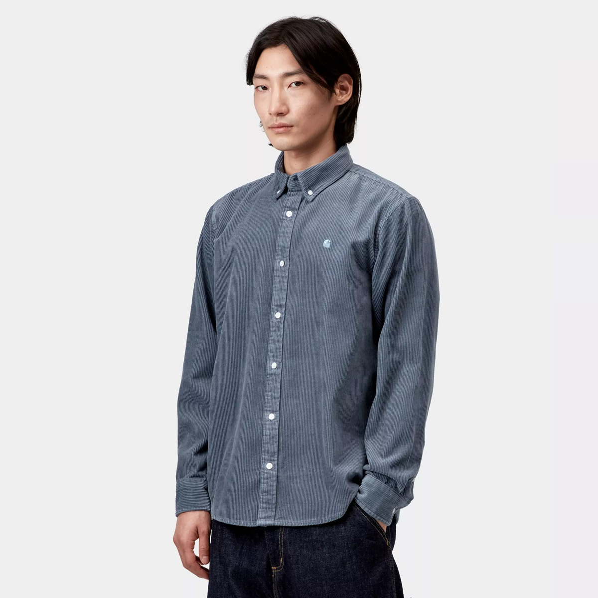 Carhartt WIP Madison Cord Longsleeve Shirt Angelite/Angelite