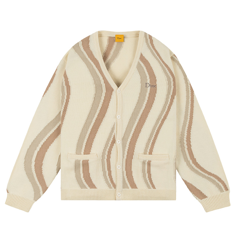 Dime Lightwave Knit Cardigan Sweater Cream