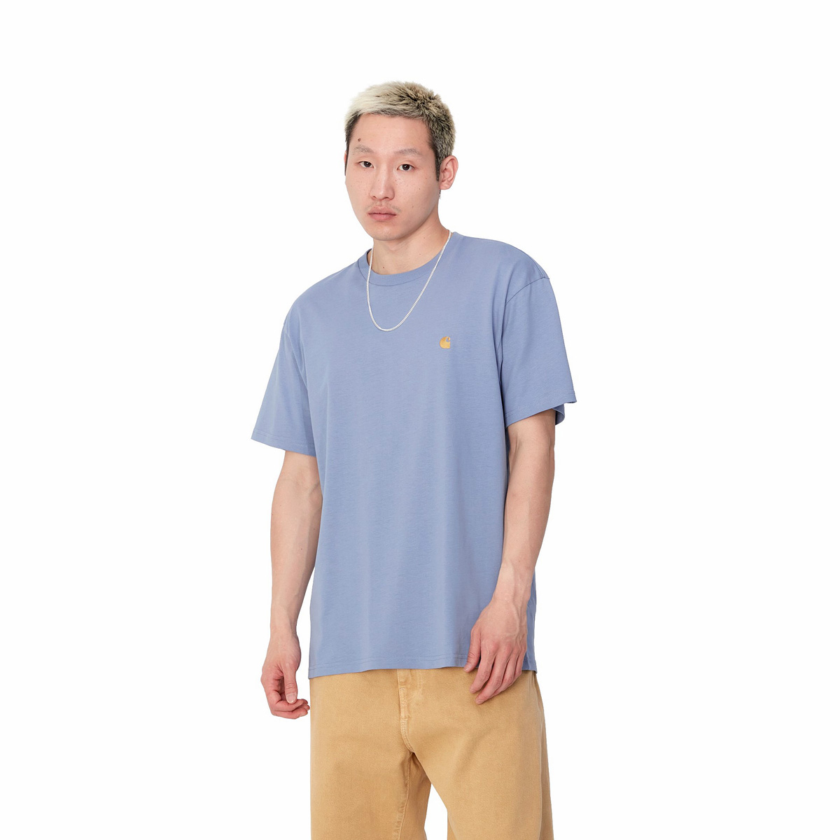 Carhartt WIP Chase T-Shirt Charm Blue/Gold Carhartt WIP Chase T-Shirt Charm Blue/Gold