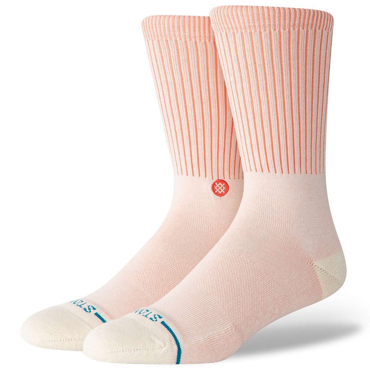 Stance Icon Pop Crew Socks Coral
