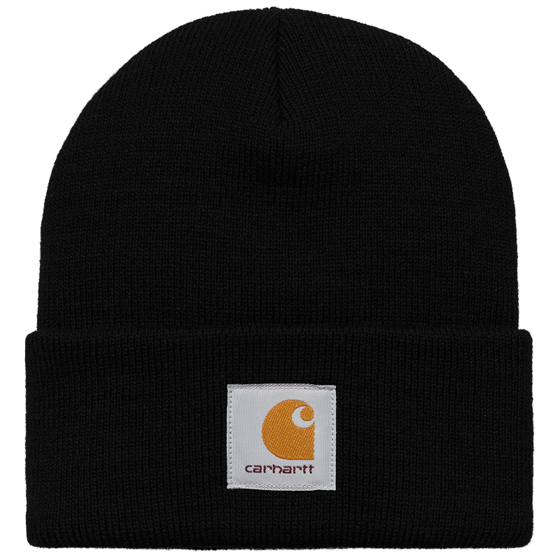 Carhartt WIP Short Watch Hat Beanie Black Carhartt WIP Short Watch Hat Beanie Black