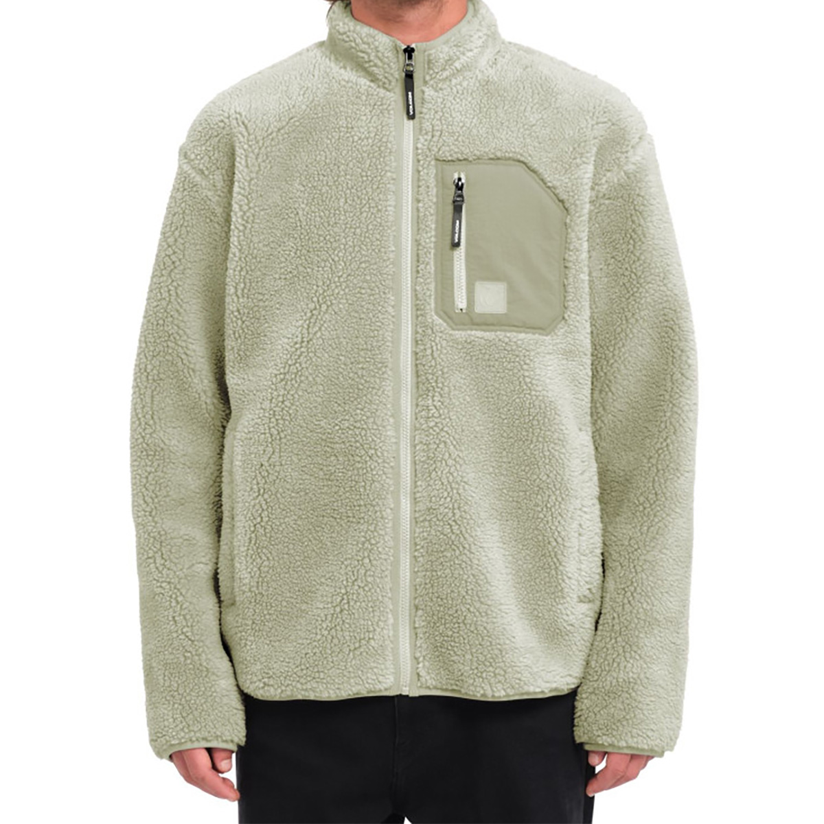 Volcom Muzzer Fuzzar Zip Sweater Green Tea Volcom Muzzer Fuzzar Zip Sweater Green Tea