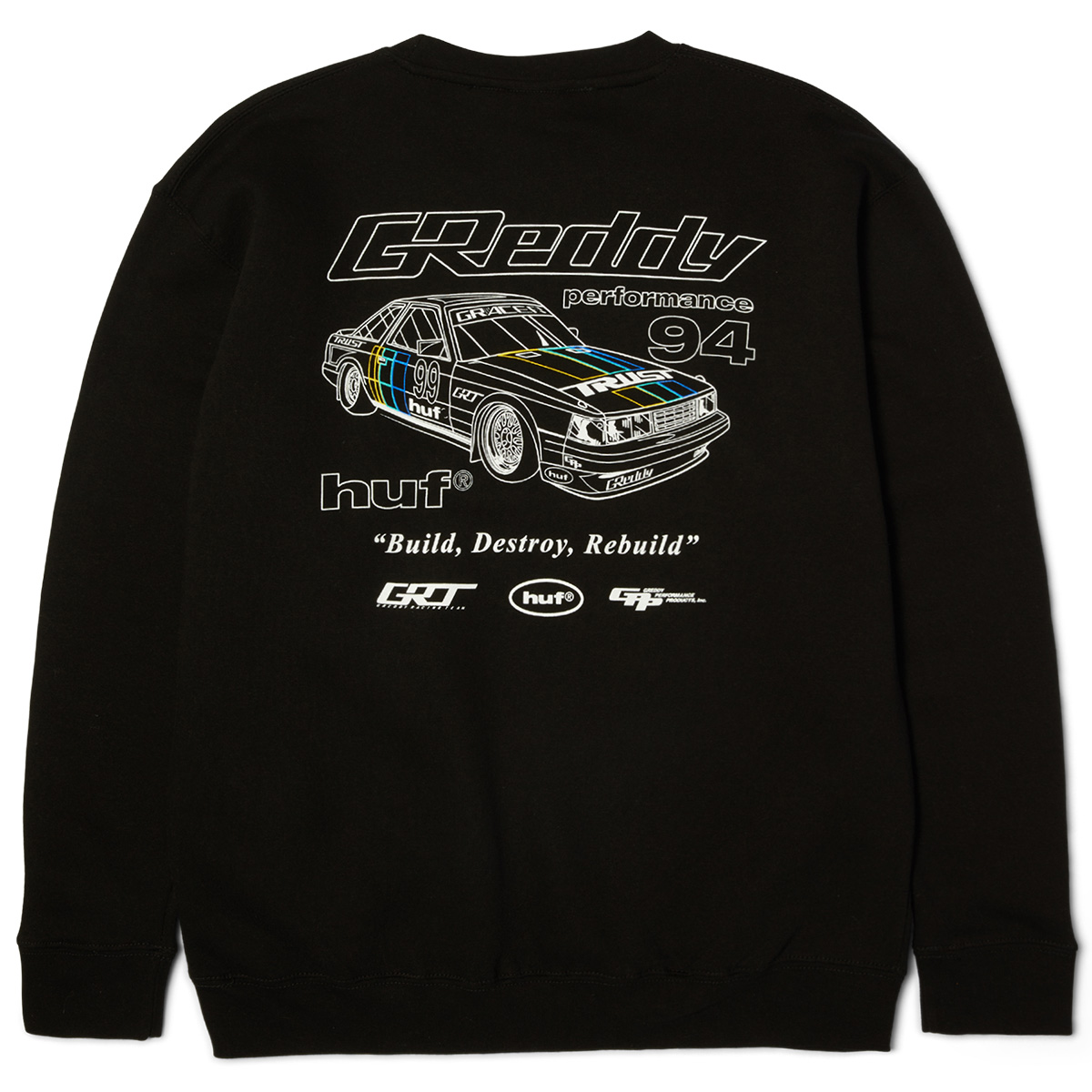 HUF x Greddy Retro Mod Sweater Black HUF x Greddy Retro Mod Sweater Black