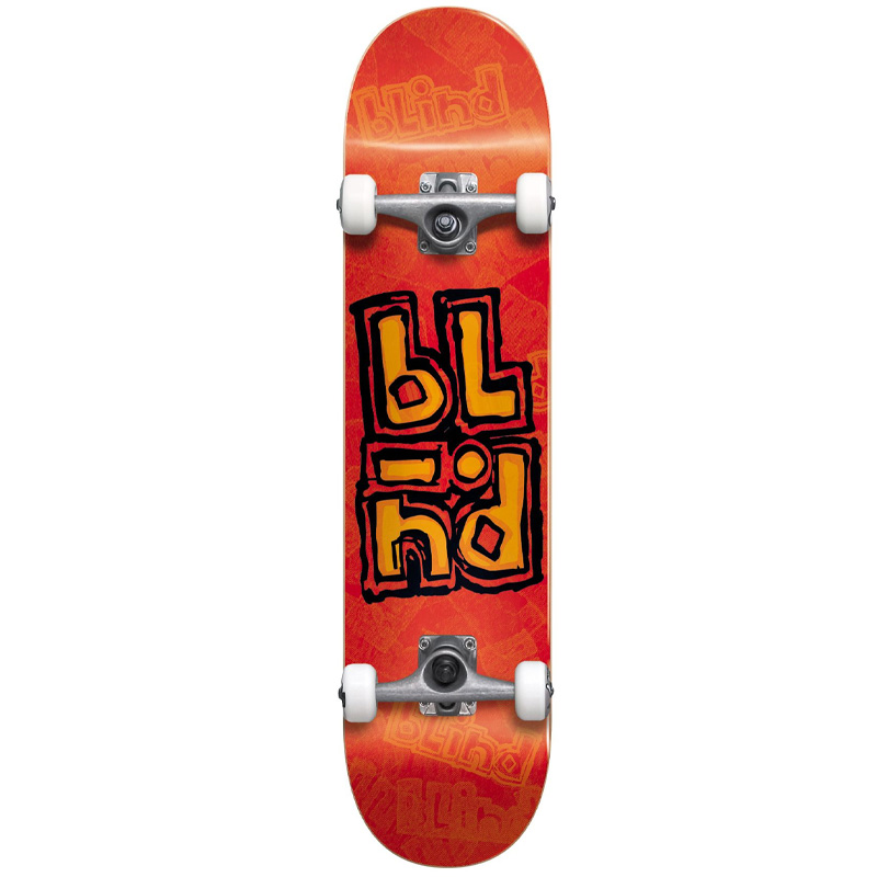 Blind OG Stacked Stamp First Push Complete Skateboard Orange 8.0