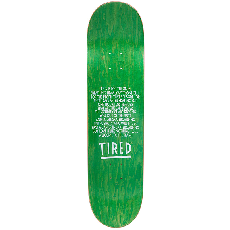 Tired Thumb Down Board Skateboard Deck 8.25 Tired Thumb Down Board Skateboard Deck 8.25
