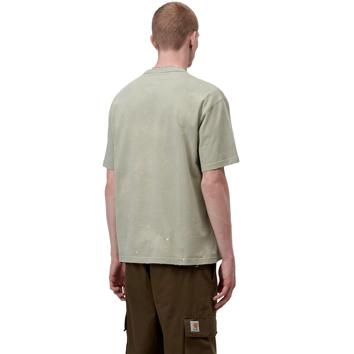 Carhartt WIP Painter T-Shirt Shady Green Destroy Wash Splatter