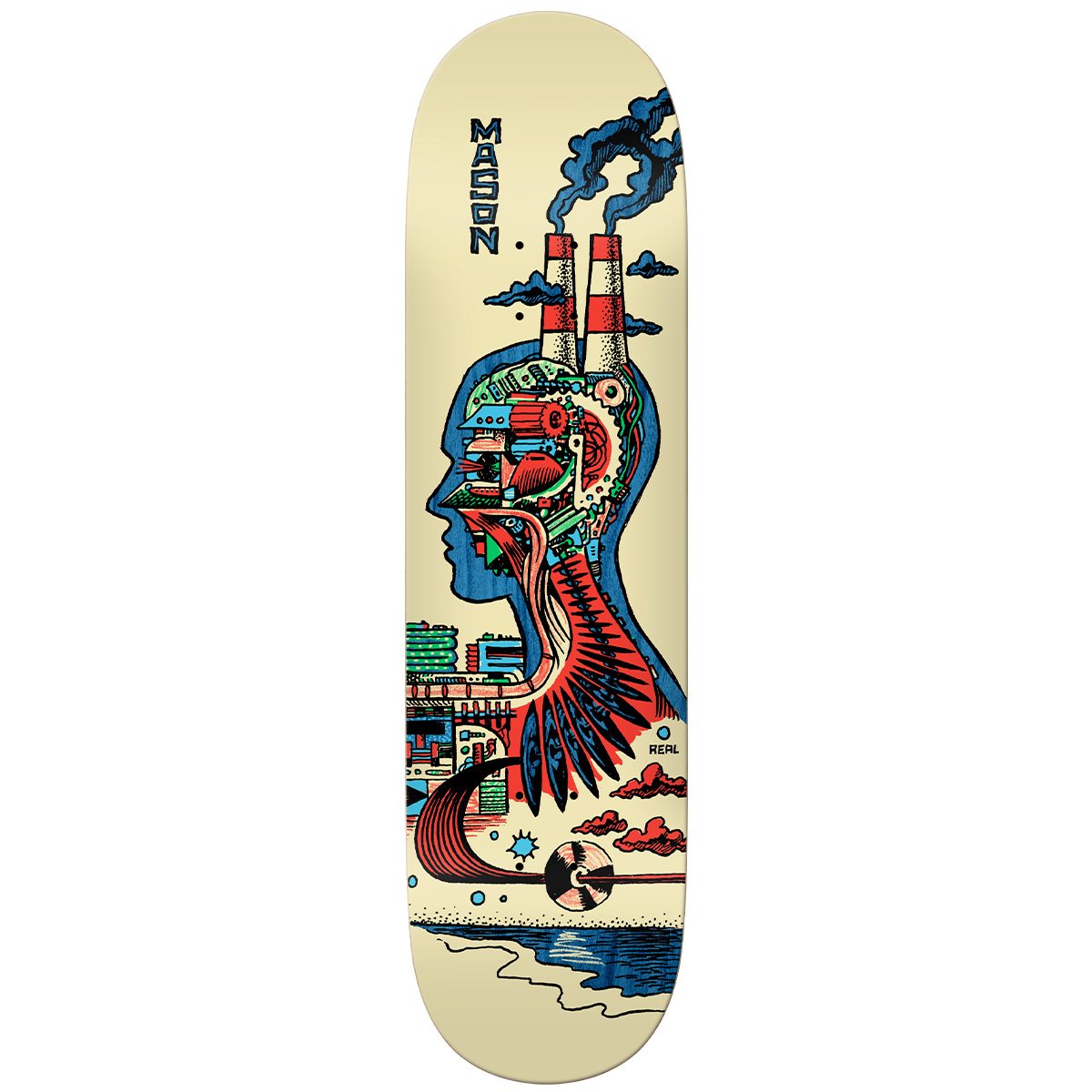 Real Mason Artificial Skateboard Deck Cream 8.28