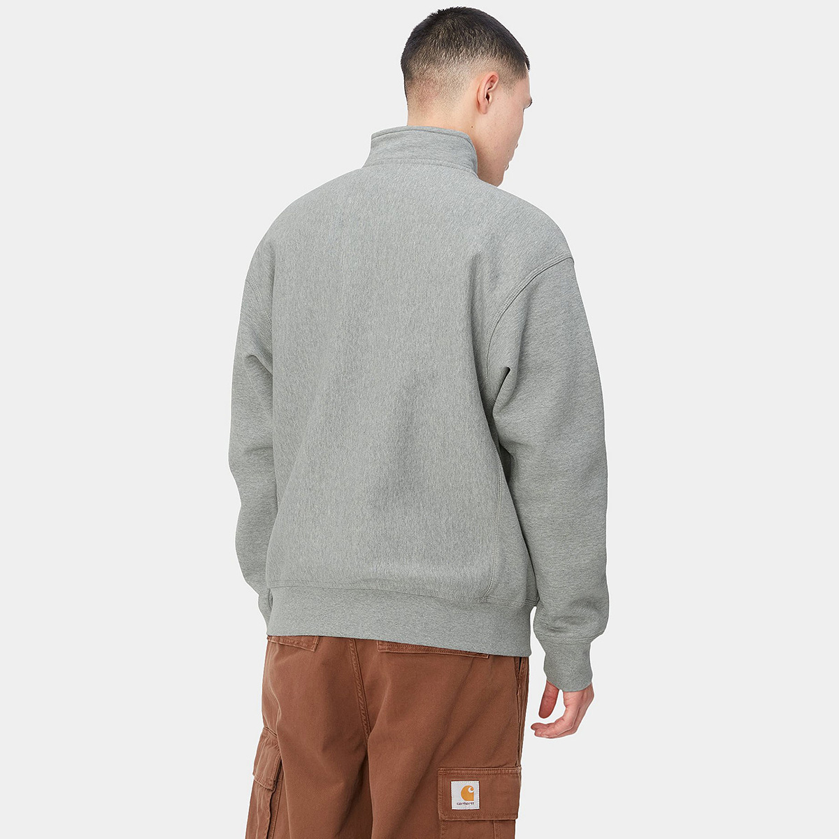 Carhartt WIP American Half Zip Sweater Grey Heather Carhartt WIP American Half Zip Sweater Grey Heather